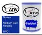 Preview: Nissan, Medium Blue Metallic, BPO: 500ml Lackdose, von ATW Autoteile West.